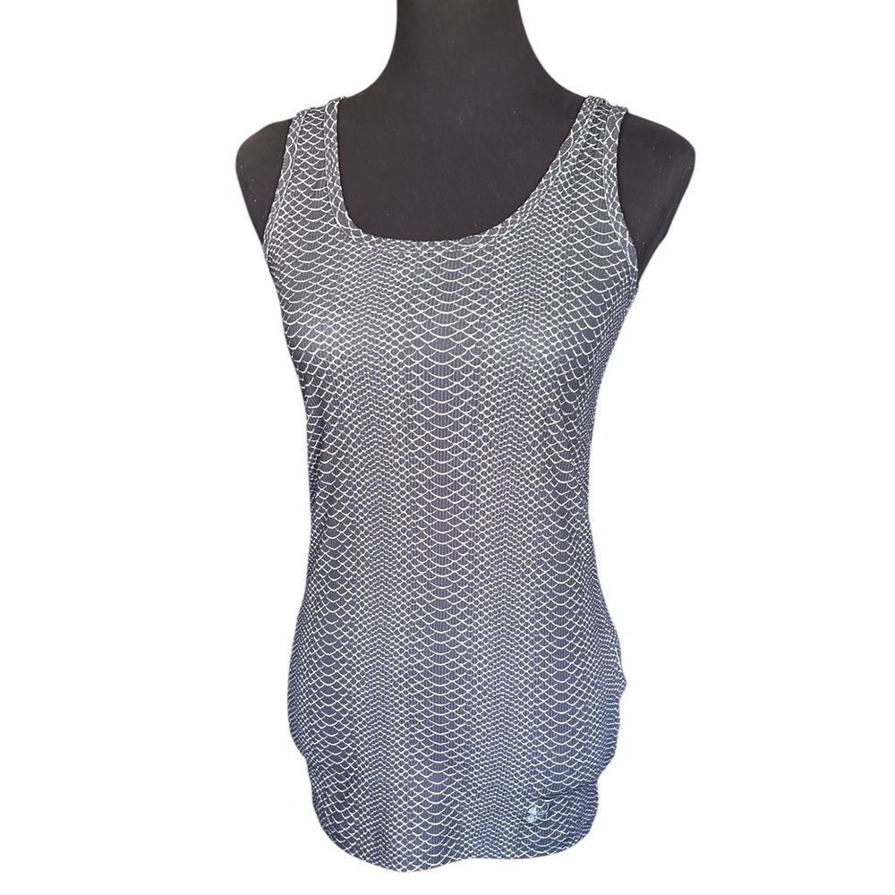 Under Armour Fitted Tank, Black Snake Print, Medium, Athletic Performance Gym